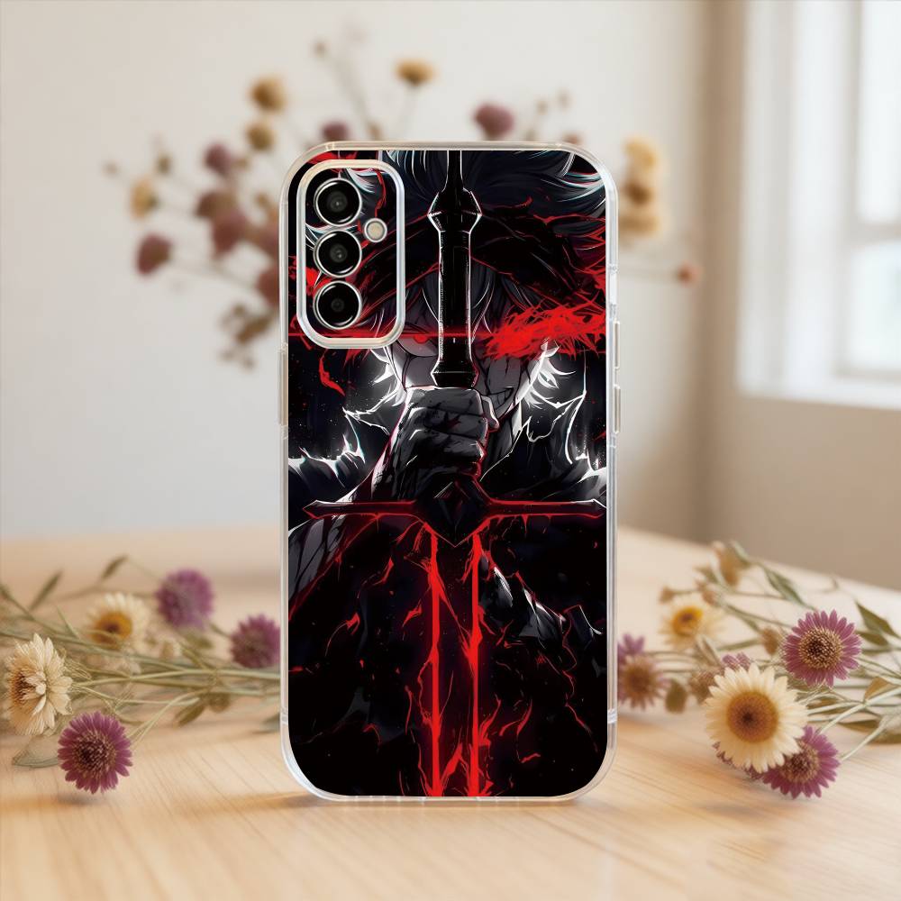 Black Clover Asta Phone Case Transparent Silicone Soft For SamsungA10,12,20,21S,30,31,40,50,51,52,70,71