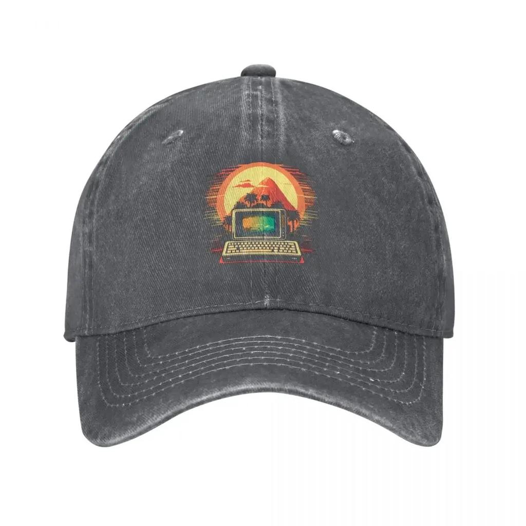 Retro Computer Baseball Cap Rave Unique Hats Hats On Offer Snap Back Hat Unisexs Baseball Womens