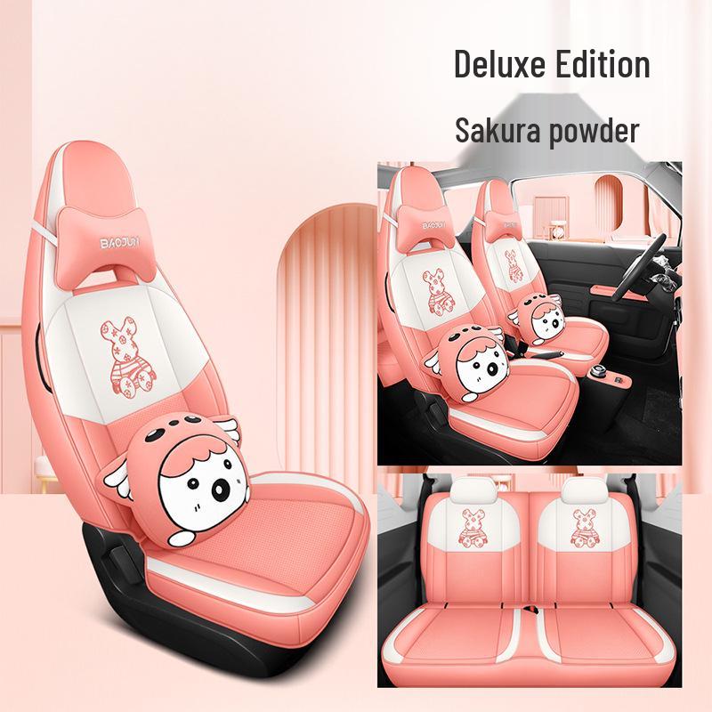 Panda MINI Car Seat Cover: Cartoon Full-Coverage Seat Cushion