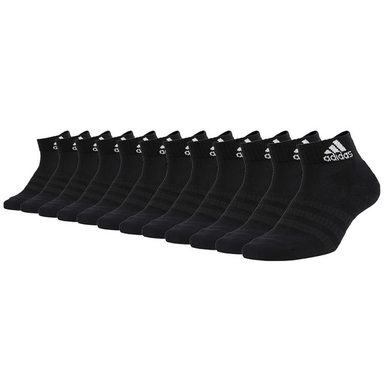 adidas Classic Breathable Basketball Socks Couple Style Black Unisex DZ9363 S