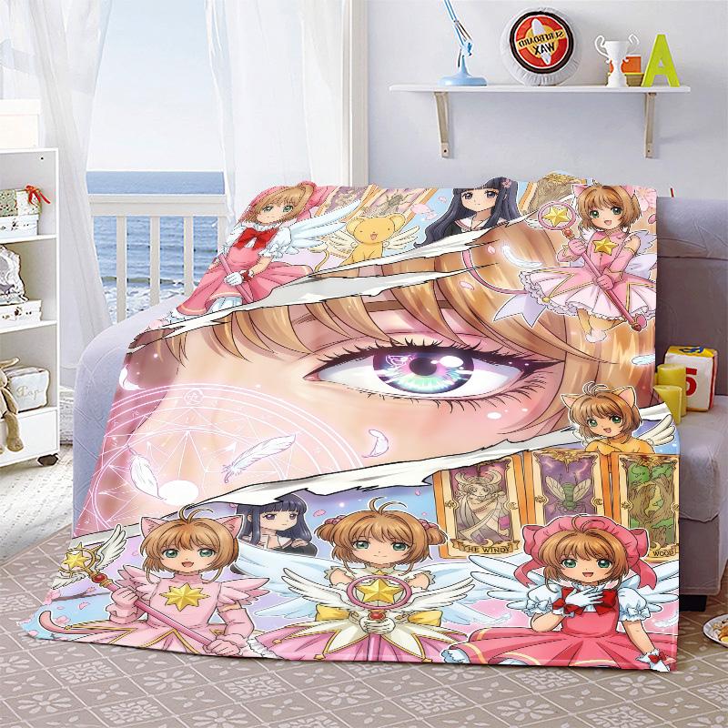 Cardcaptor Sakura Soft Throw Blanket Flannel Warm Cozy Lightweight Blanket for Sofa Bed Home Decor -QJY