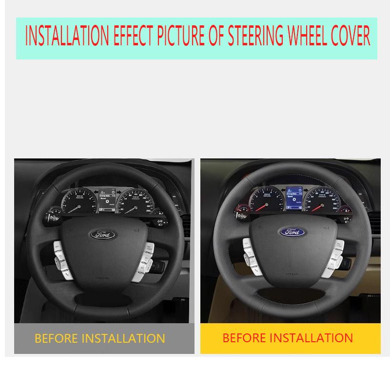 For ford falcon ford FG falcon 2008-2014 Hand-Stitched Car Steering Wheel Cover Braid black leather style FG accessory