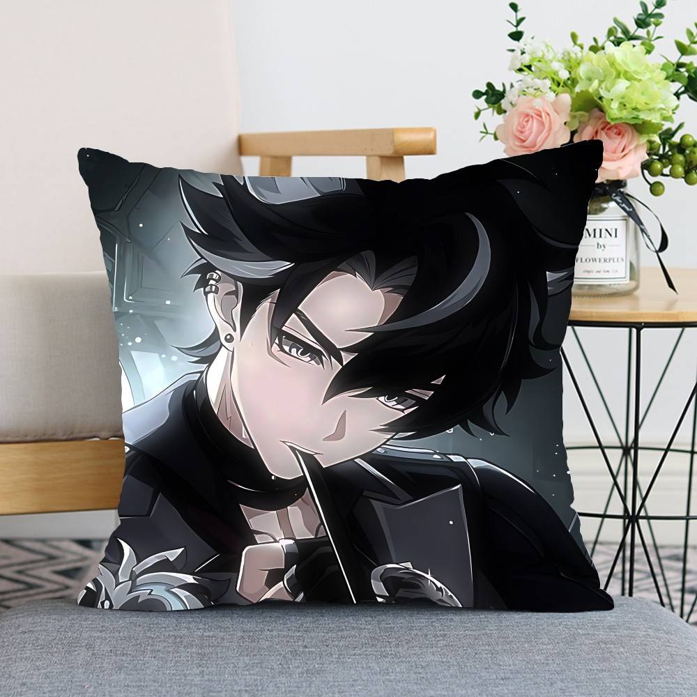 Kawaii Wriothesley Throw Pillow Covers Pattern Cushion Cover Suitable For Sofa Bedroom Car Pillow Cover