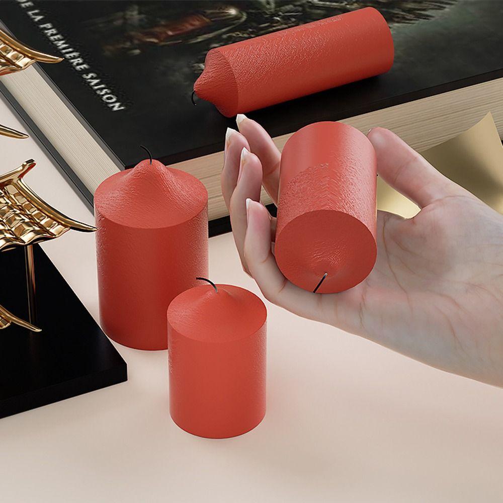 DIY Craft Handmade Silicone Cake Resin Molds 3D Art Wax Mold Candle Mould Cylinder Candle Mold