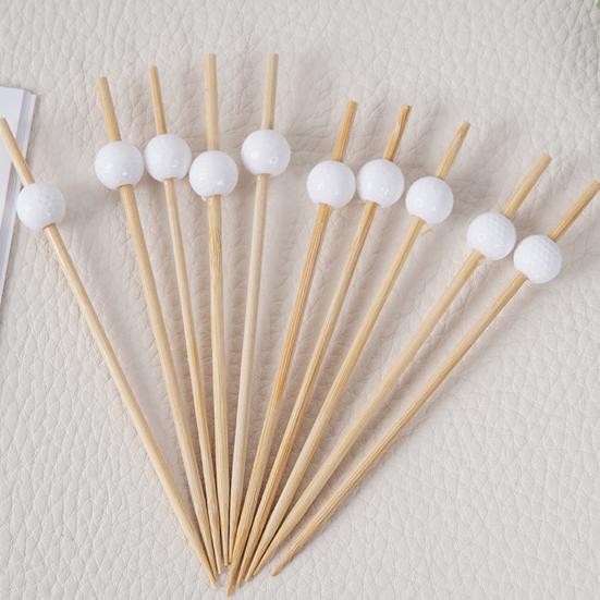 100/200Pcs Golf Club Cocktail Picks Decorative Bamboo Skewer Sticks Party Buffet Cupcake Food Fruit Drink Appetizer Sticks