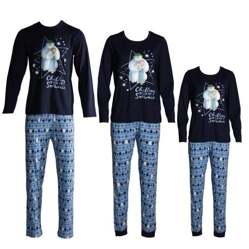 The Snowman Mens Polar Bear Christmas Long Pyjama Set