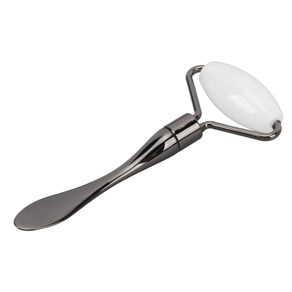 Eye Cream Applicator Roller Jadestone Face Massage Stick Zinc Alloy Cream Spoon for Daily Skincare
