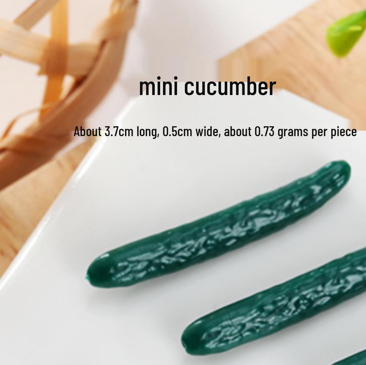 

Міні-модель огірка для декору кухні та гри 2 mini cucumbers, 3.7cm, very small