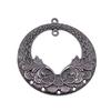 Irregular Oval Frame Connectors Moon Hammered Texture Links For Earring Making