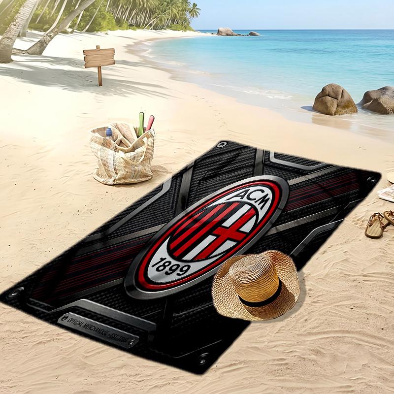 AC Milan Printed Beach Towel Quick Dry Soft TowelPortable Large Rectangular Beach Blanket for Travel Swimming Pool