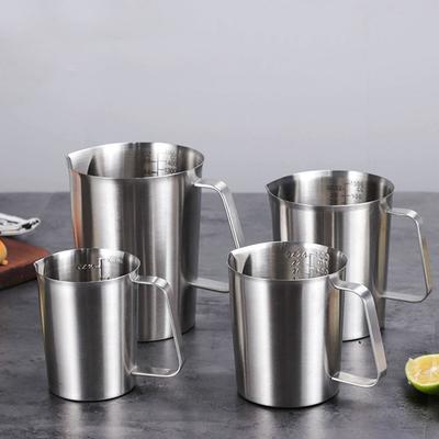 With Scale Graduated Cup 500/1000/1500/2000ML Coffee Latte Cup Milk Frothing Jug Coffee Making