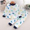 Winter Kids Long Sleeve O Neck T Shirt Pants Set Casual Baggy 2pcs Suit Cotton Cartoon Printes Outfit