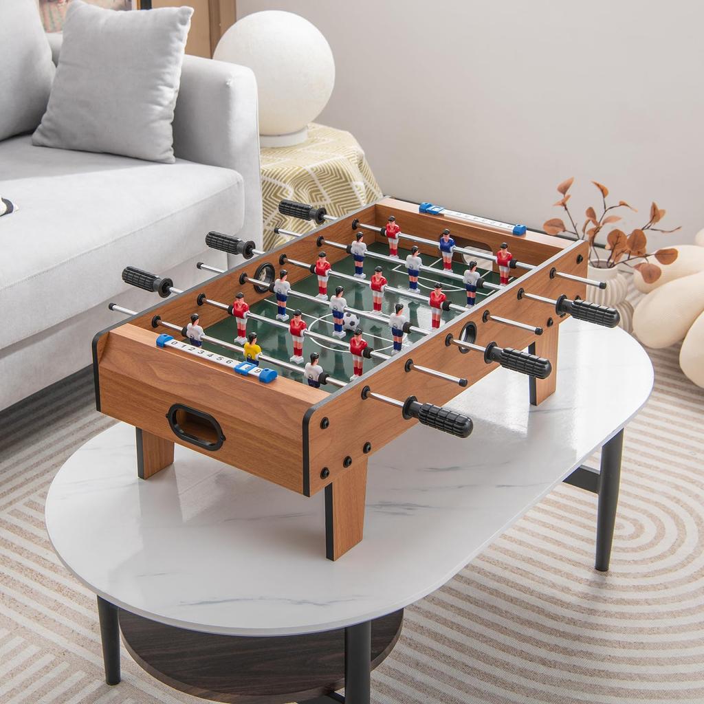 GIANTEX Board Game Soccer Board Width 70 x Depth 36 x Height 25cm Table Soccer Game Analog Game Compact Table Soccer Soccer Match Tabletop Foosball