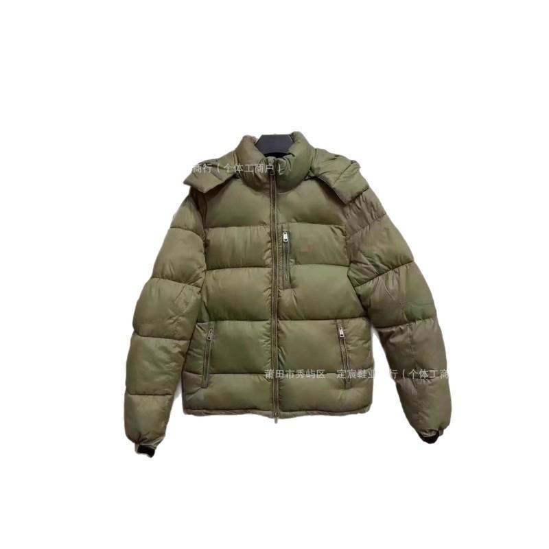 Unisex Kapuzen-Baumwoll-Pufferjacke Warmer dicker Wintermantel Mit Stickerei Lockerer Schnitt Stehkragen Reißverschluss Vorne