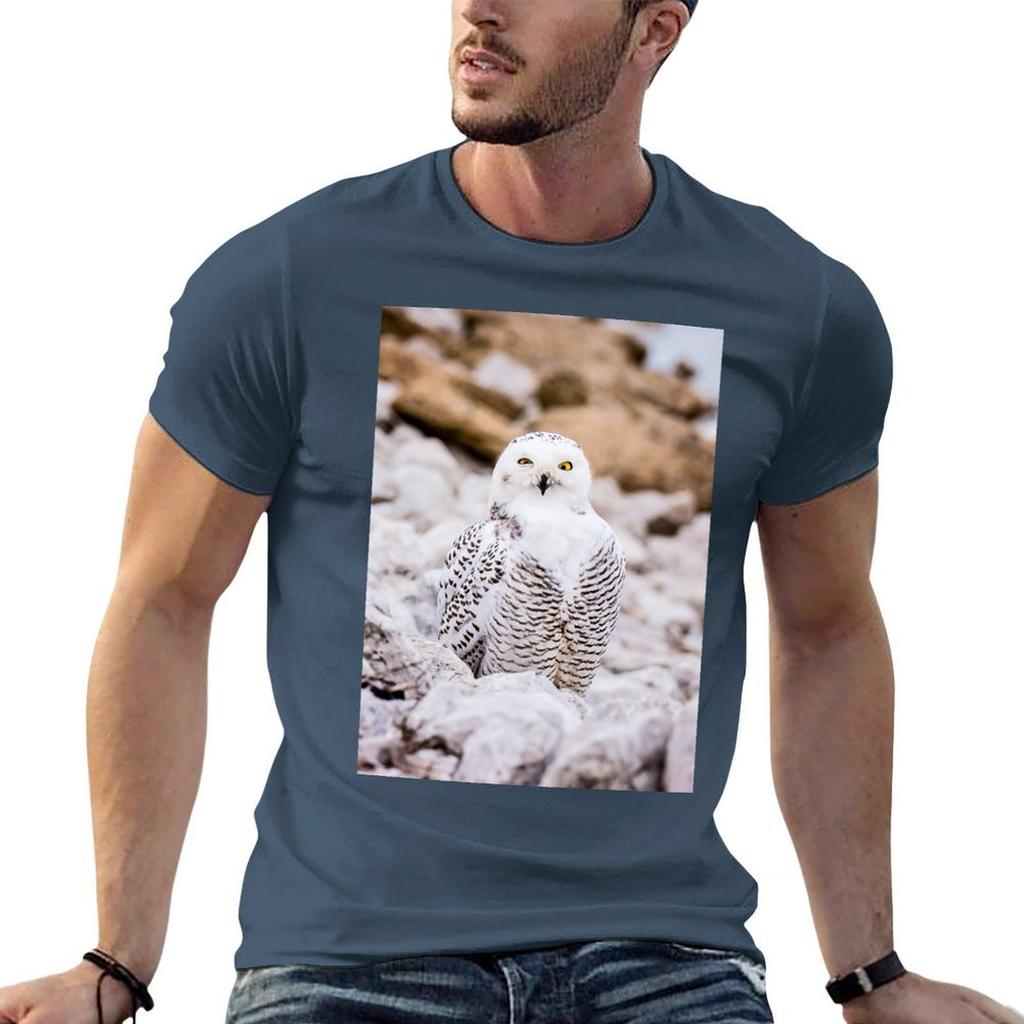 Snowy Owl Tshirt Baggy Shirts Clothes Cotton T Shirt Unisex
