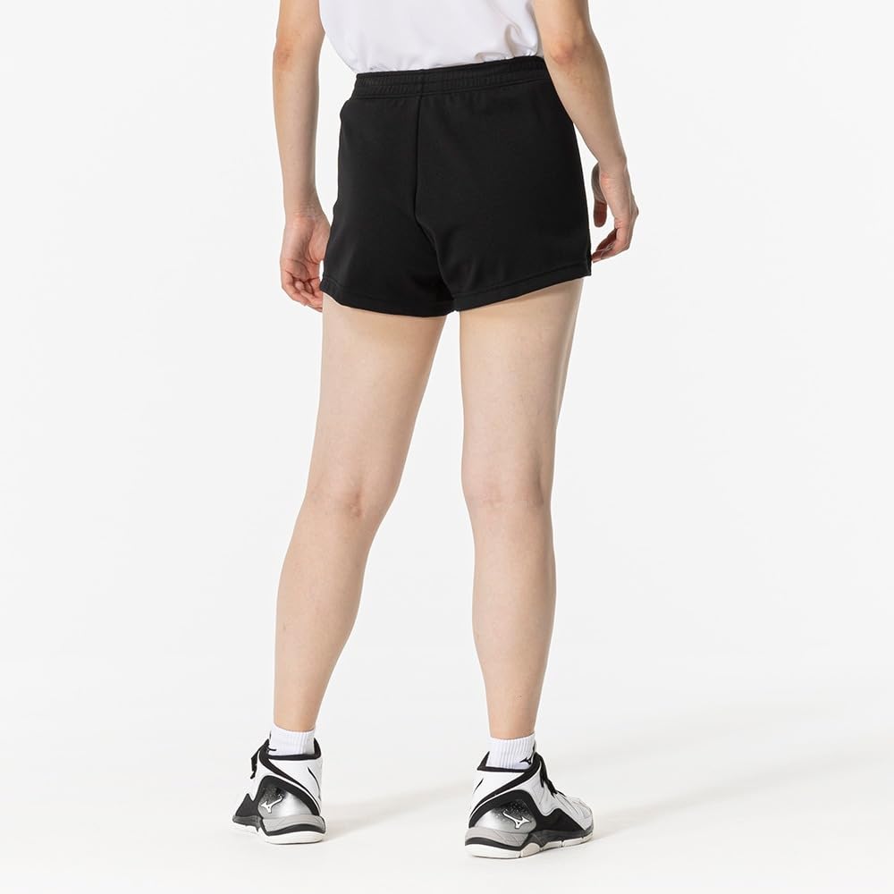 Mizuno Volleyball Wear Game Knit Inseam Black Pants, Material, 8.5cm (Size L), Stretch, Sweat-Absorbent, Quick-Drying, V2MBB201, Women's,