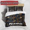3pcs Duvet Cover Set (1*Duvet Cover + 2*Pillowcase, Without Core), Custom Name Batman Pattern Bedding Set, Home Bedroom Decor Gift