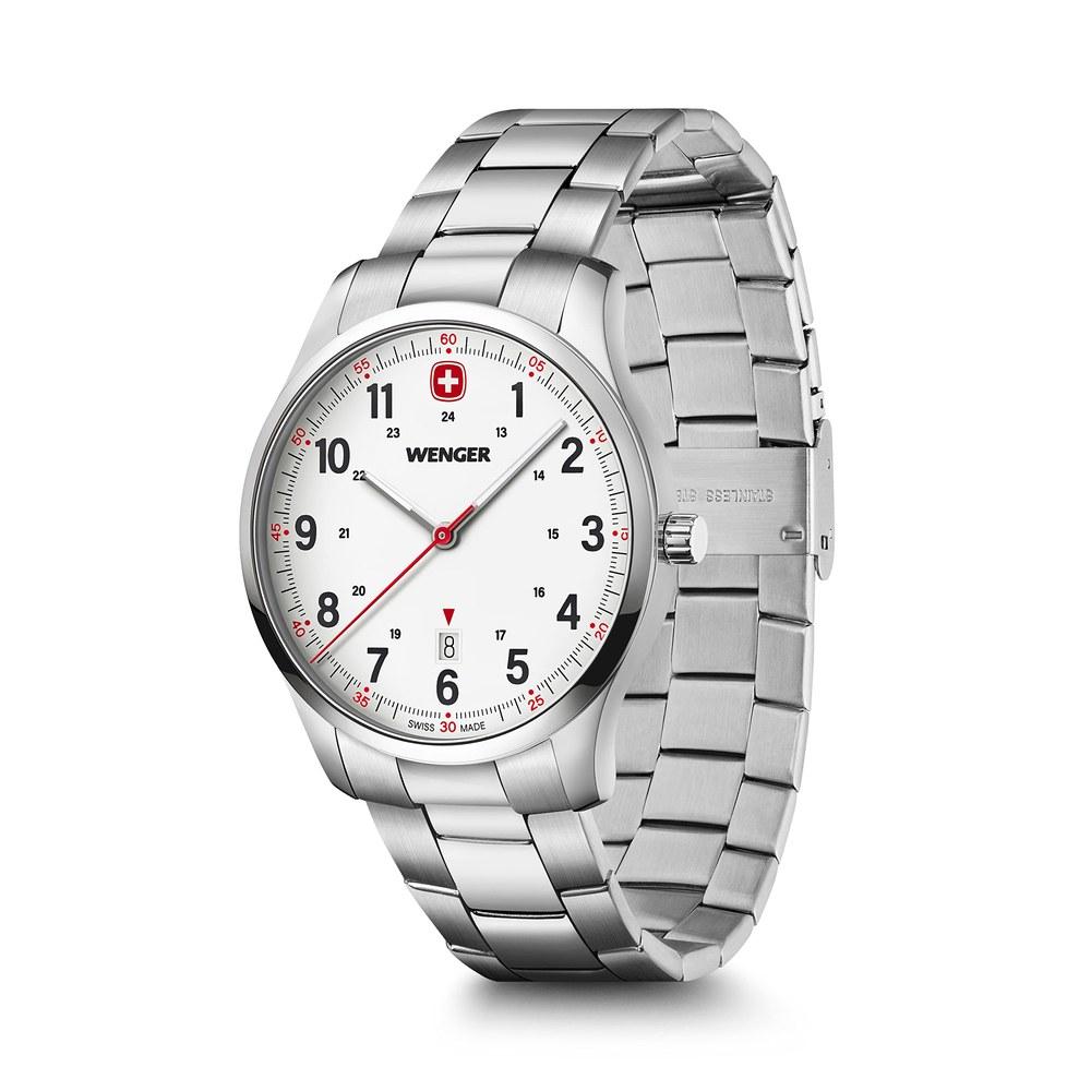 Wenger City Sport Wristwatch 01.1441.133 White 3-Year Warranty