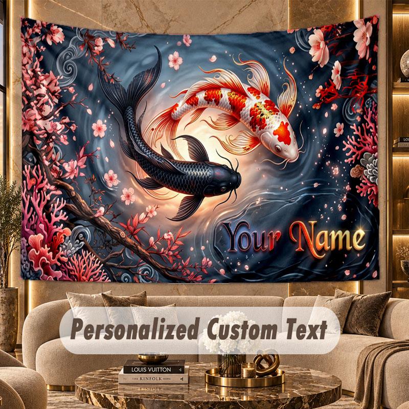 Music General (72) Theme Wall Tapestry Customized With Name Text Personalized Hanging Tapestry For Bedroom Living Room Decor