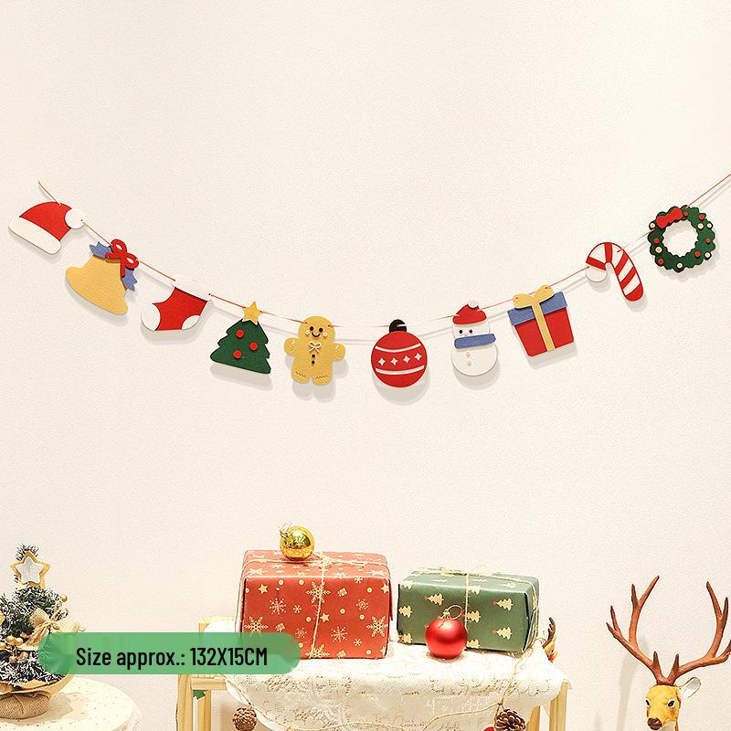 Felt Christmas Decoration Hanging Ornaments for Indoor Photo Props and Backgrounds