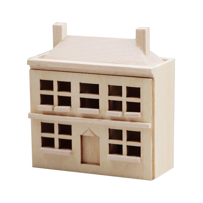 1:12 Miniature Dollhouse Unpainted Furniture Model Toy Set