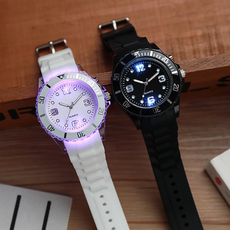 Sports Watch Silicone LED Quartz Rubber Fashion Accessory Son Gift Analog Waterproof, Cute, Simple, Stylish, Watch, Belt, School, Student, -