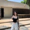 Lace Edge Tight Suspender Small Vest Women Wear Sexy Back Hot European and American Pure Desire Short Top