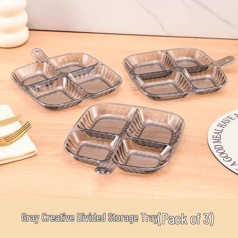 Multifunctional Divided Plate for Side Dishes, Hot Pot, and Condiments