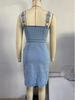 Spring/Summer 2024 Slimming Sleeveless Denim Dress for Women