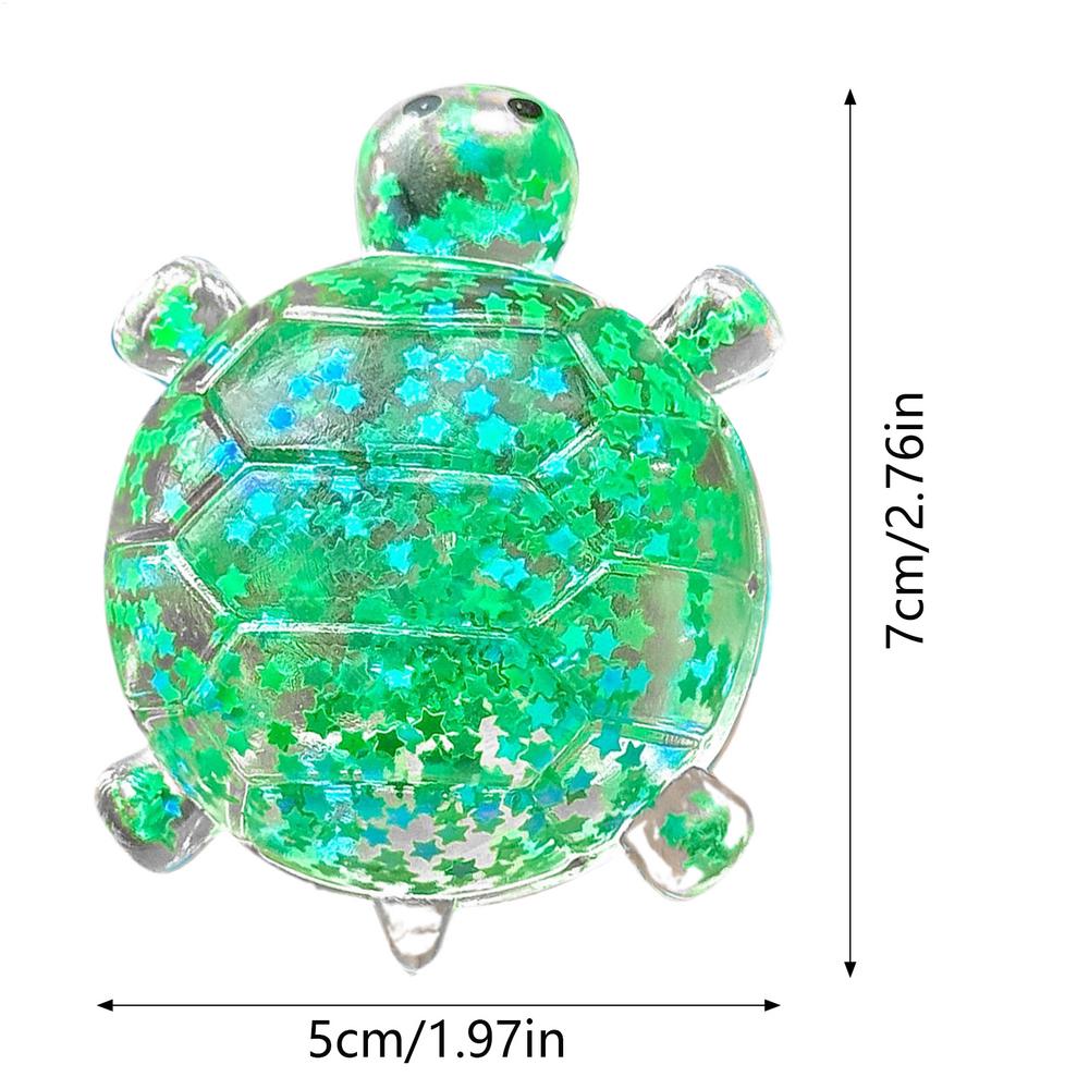 Glitter Turtle Shape Squeeze Toys Party Favors Sensory Fidget Toys for Home School Classroom Dorm College Travel Road Trip