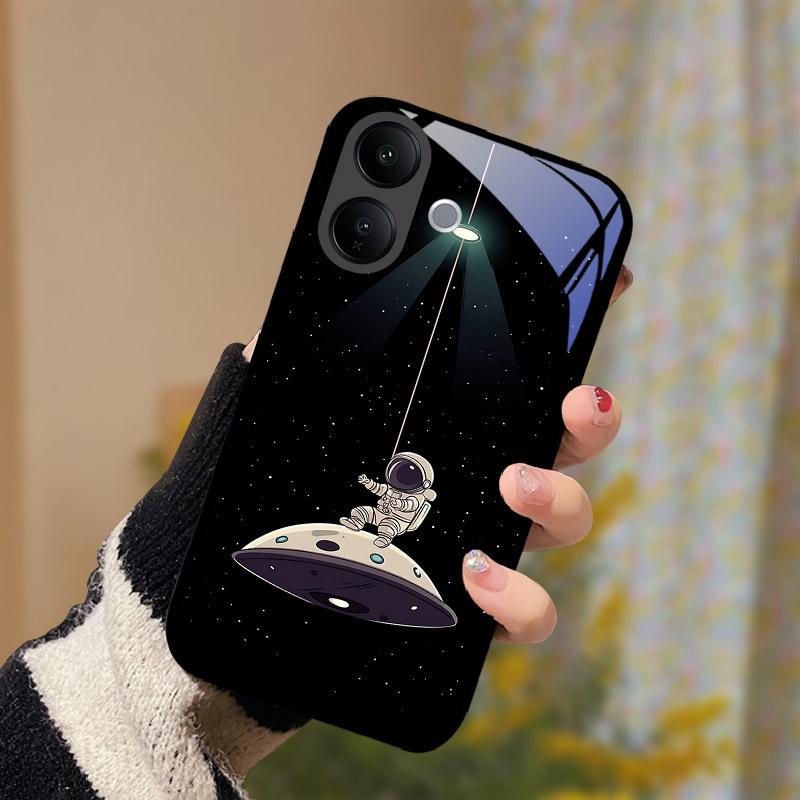 For VIVO V60 Lite V60Lite Case Fashion Painting Tempered Glass Cover For VIVO V 60 Lite Phone Shell Casing Anti Drop Fundas Capa