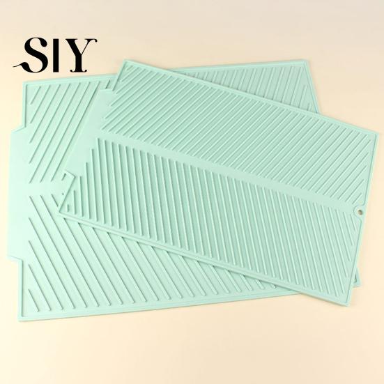 Accessoire de Table de Cuisine Tapis d'Égouttement en Silicone pour Comptoir Résistant à la Chaleur Antidérapant Grande Surface Épais Multi-usages Filtre à Eau Évier