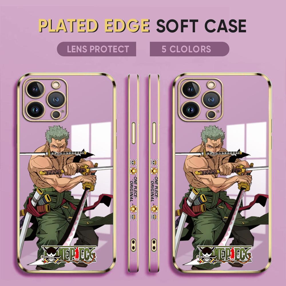 

Чохол для телефону з мультяшним покриттям Zoro для iPhone 11 13 15 Samsung Galaxy A52 Xiaomi Redmi 12C Note 10 Pro Oneplus М які чохли для смартфонів iPhone 15 Pro фіолетовий