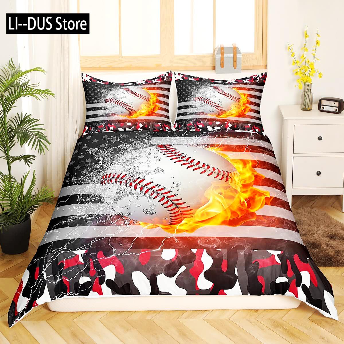 

Camouflage Bedding Set For Boys Football Comforter Cover Full Size Sports Duvet Cover For Kids Teens Adult Quilt Cover 3 Piece EU Single(135*200cm)3pcs