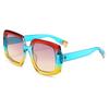 New Colorful Square Sunglasses UV400 Gradient Frame Retro Brand Designer Luxury for Women Men Travel Unisex