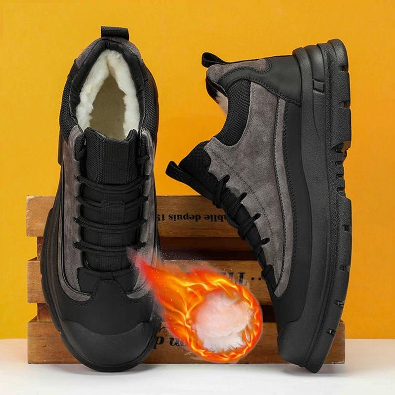 Zima Nowe Bawełniane Buty Wysokie Buty Męskie Grube Pluszowe Ciepłe Śniegowce Outdoor Wodoodporne i Mrozoodporne Ciepłe Bawełniane Buty