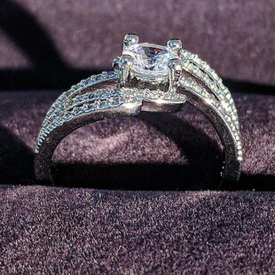 European & American Style Hip Hop Zircon Fashion Ring - Exaggerated Personality Design, Model R6444.