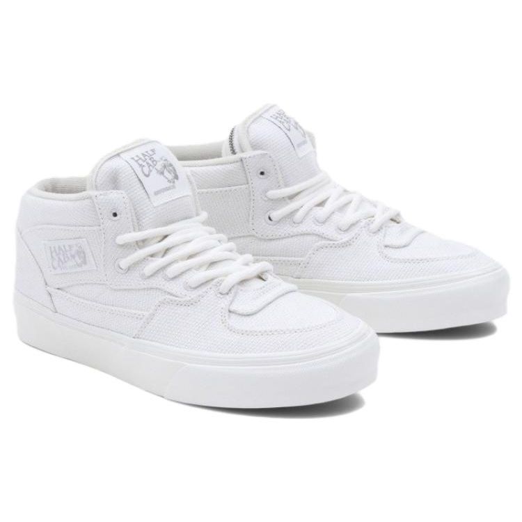Vans Half Cab CP VR3 LX Round Toe Comfortable Wrap Warm Mid-Top Skate Shoes Unisex Skate Shoes White VN0007PUJVY1