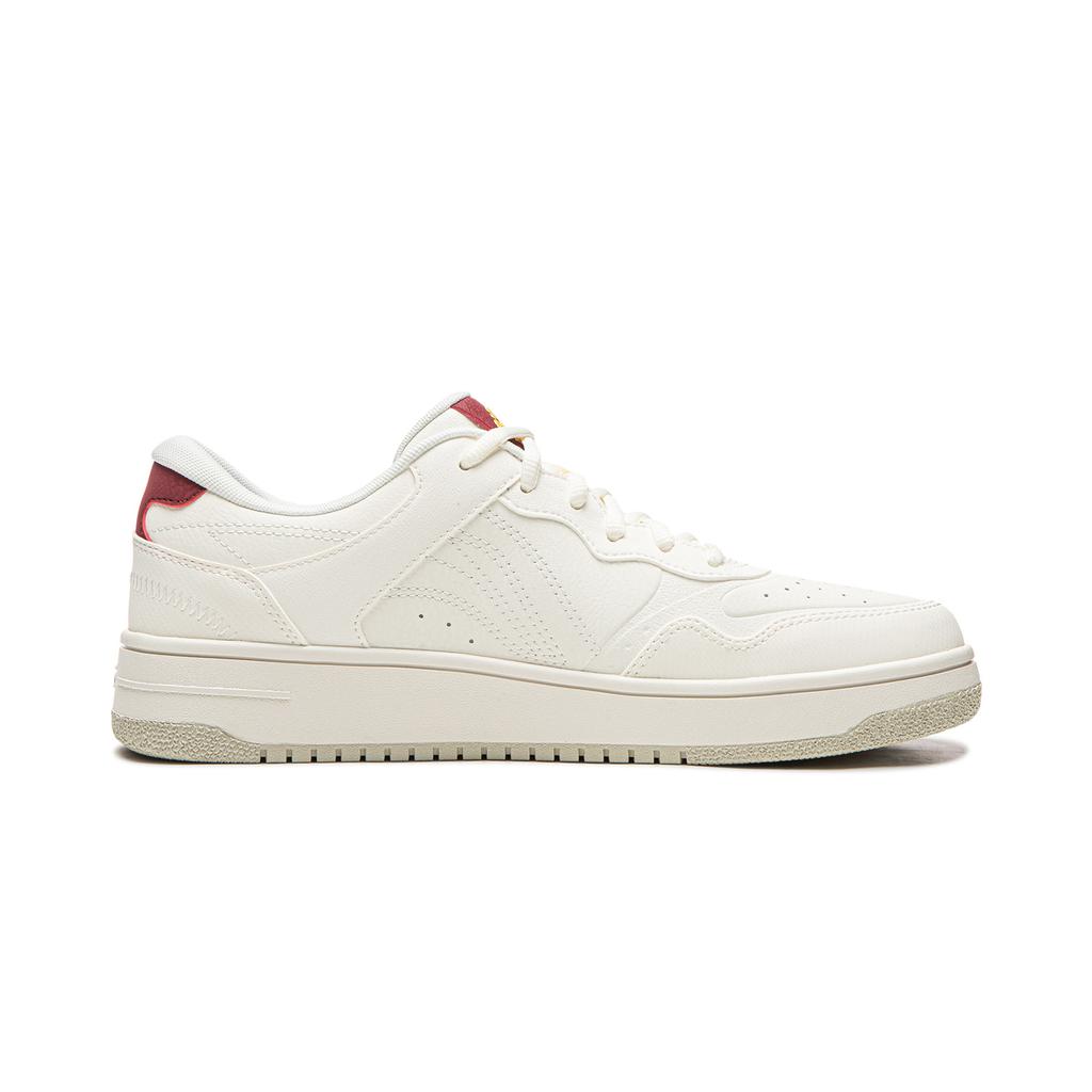 Li Ning Tianji Slip Resistant, Abrasion Resistant, Height Increasing Low top Skateboard Shoes Men's White Red AGCW065-5