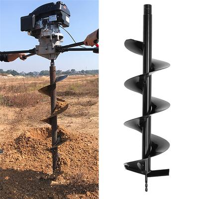 Černý 120/150/200/250mm 80cm Jednočepelový zemní vrták Vrták Zahradní výsadba Zemina Benzínový Důlčík pro sloupky Příslušenství k elektrickému nářadí