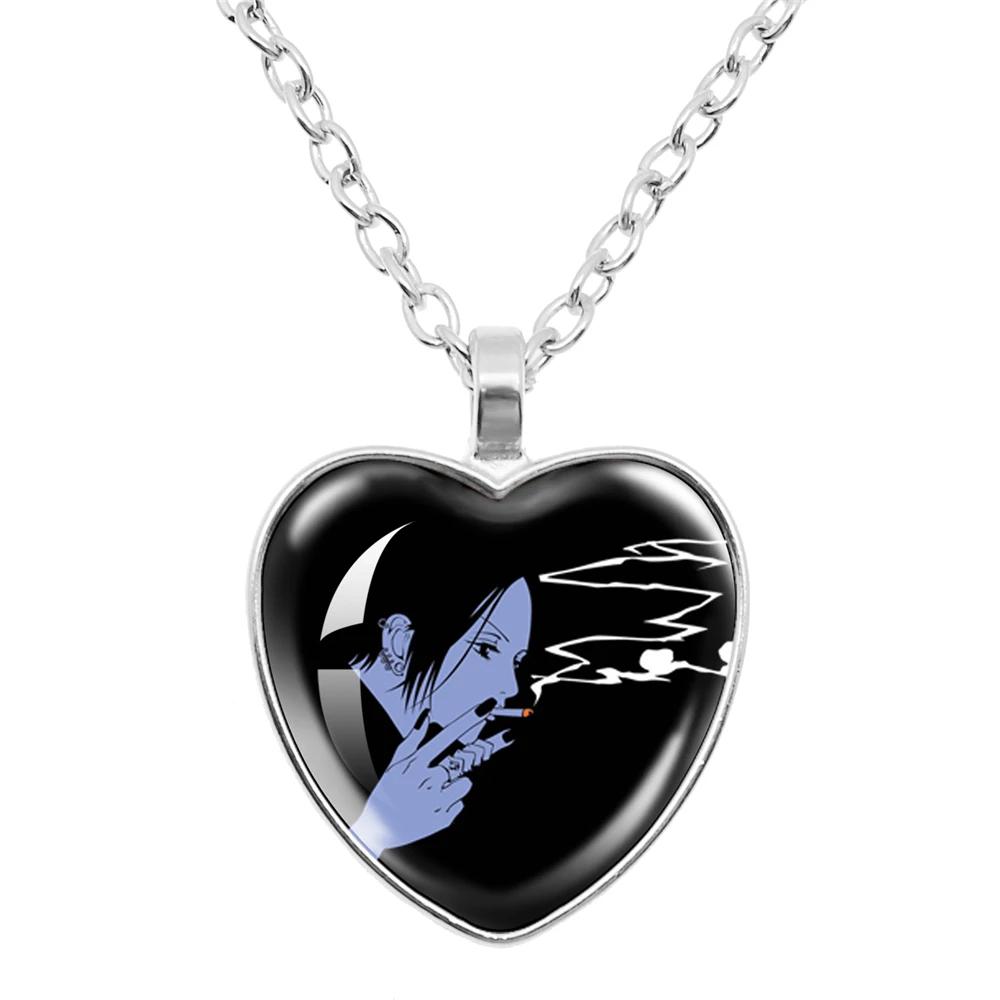 Japanische Anime Mode NANA Manga Osaki Glas Herz Halskette Figur Schmuck Fans Tasche Anhänger Geschenke Für Mädchen