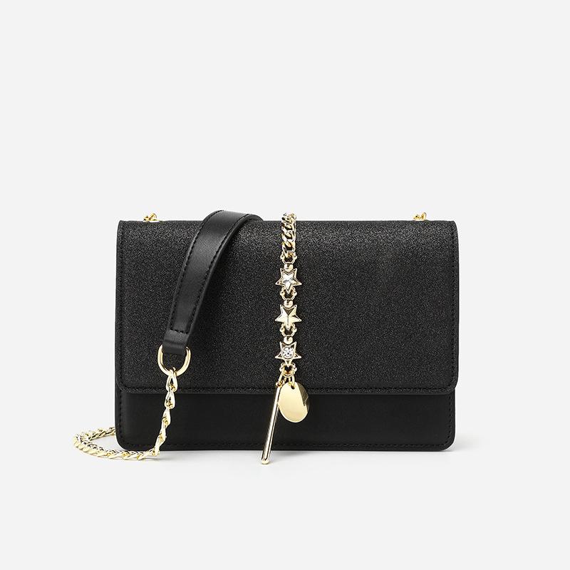 

Qixi Festival Gift Star Chain Small Square Bag New Fashion Premium Versatile One Shoulder Crossbody Bag чёрный