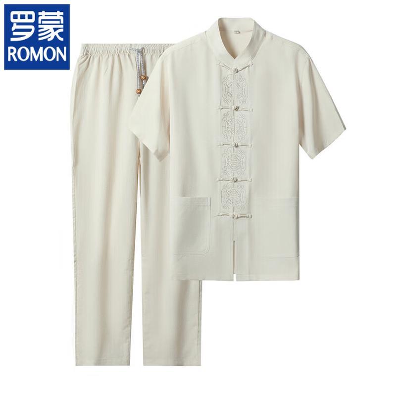 Romon Men s Short-Sleeve Tang Suit Set 42/185