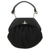 Orb Logo Platinum Hardware Leather Clutch Women Clutch Black 49030001WW01F4N401