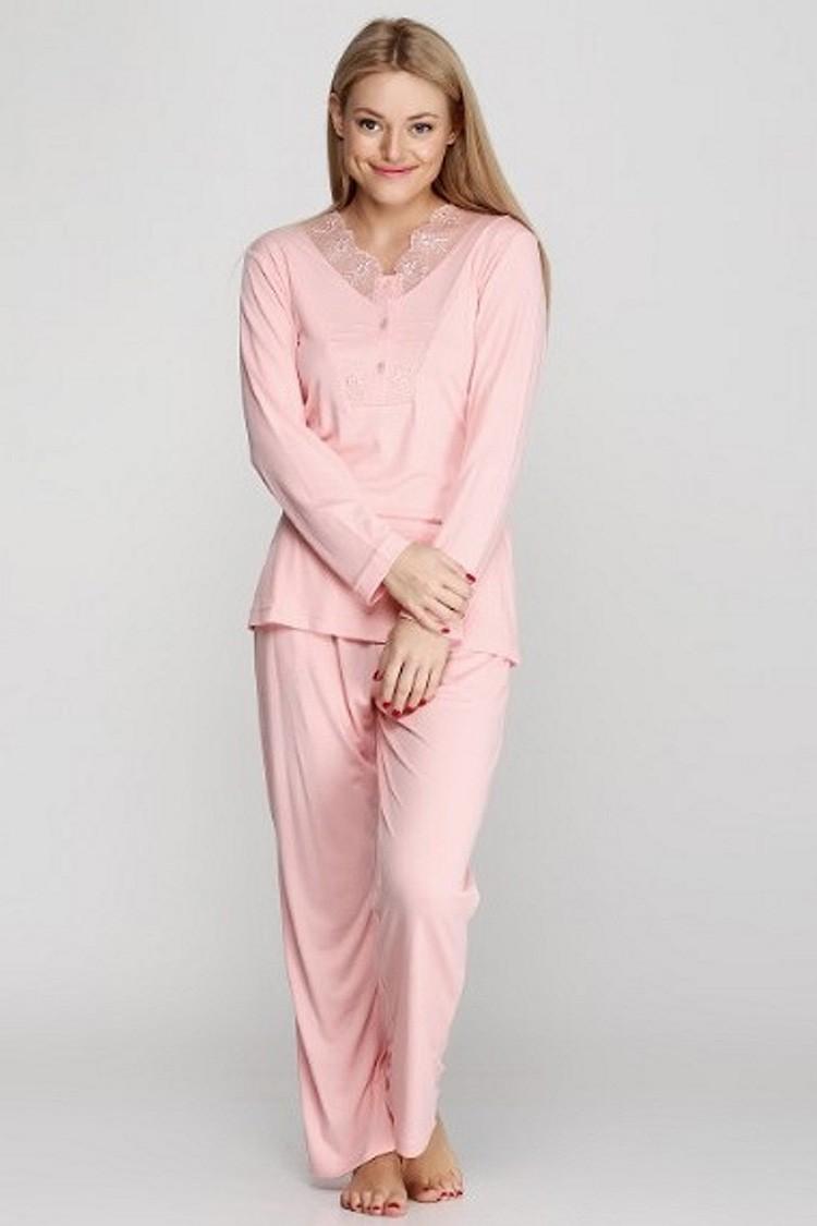 

комплект: блуза та штани Bambaska (86374) 48(XL) рожевий