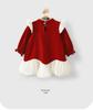 Youqi Infant Mandarin Collar Princess Dress - Baby Girl Spring/Autumn Outfit for Full Month, 100 Days, 1 Year Old.