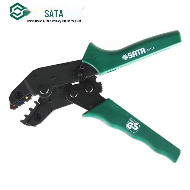 SATA 91115 Precision Bare Terminal Crimping Pliers 7.5 Inches