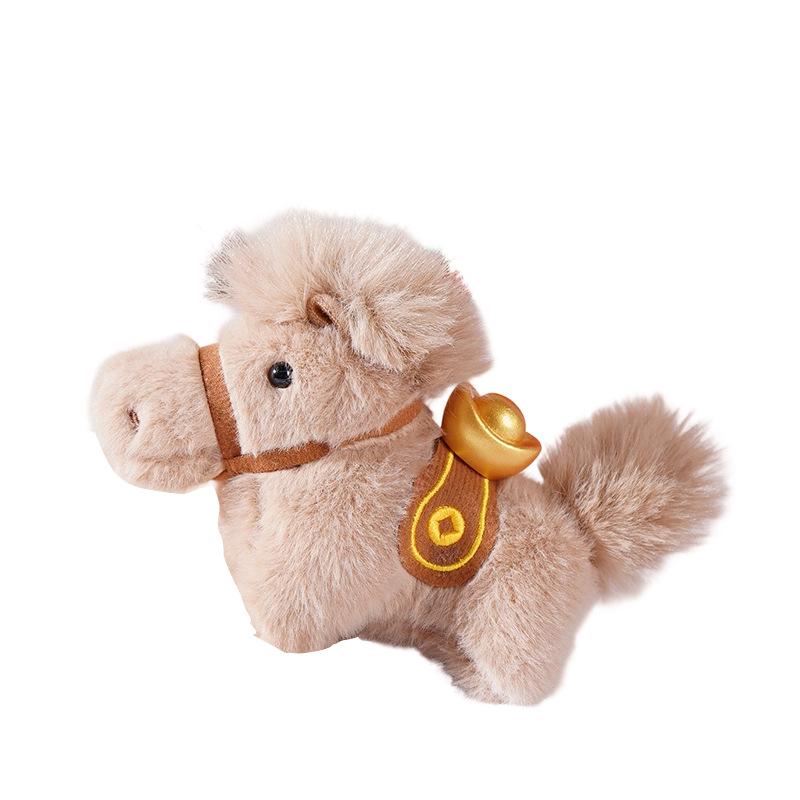 Portachiavi Peluche Cavallo 2026 - 'Ricchezza Istantanea' Carino Regalo di Capodanno