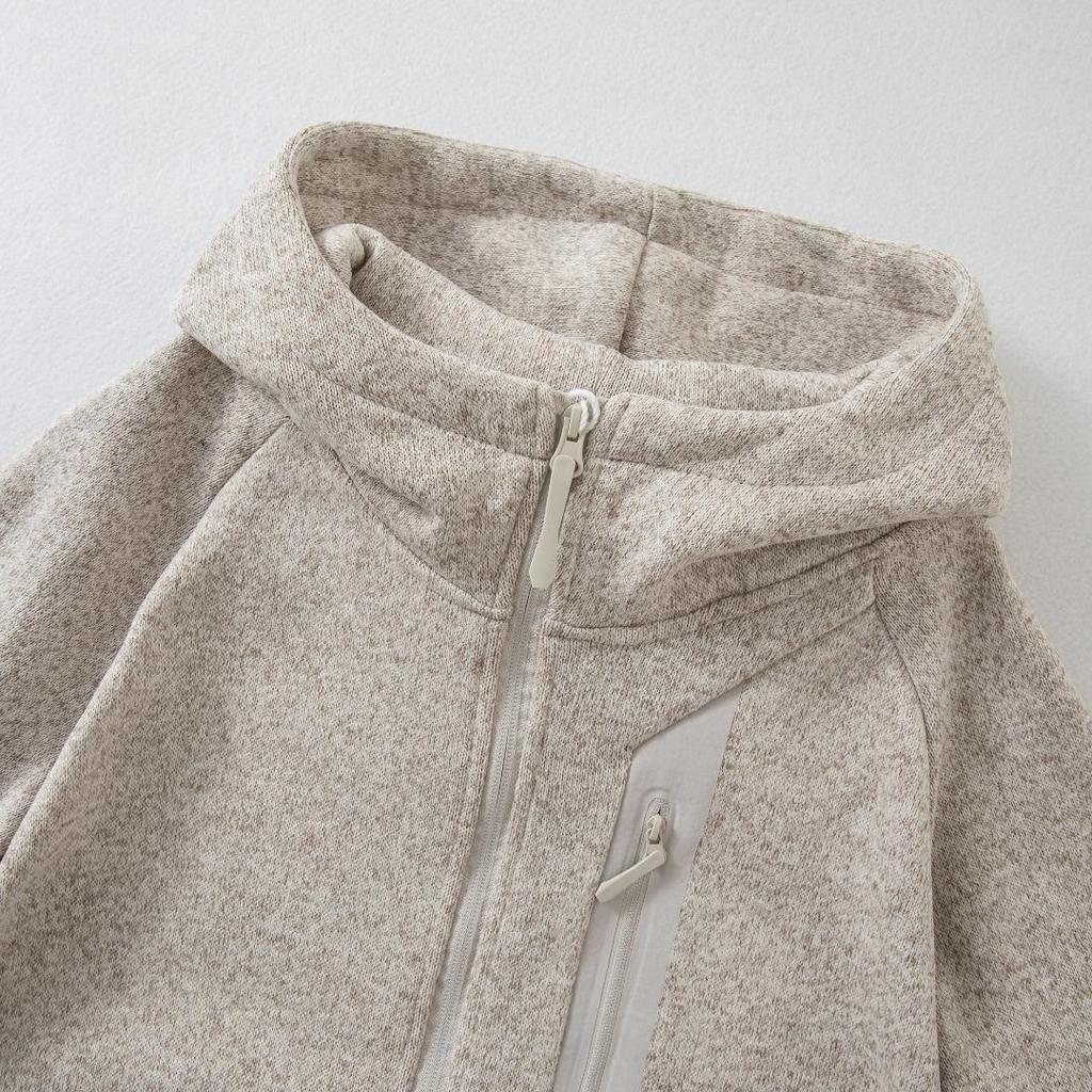 Men's Trendy Hooded Knit Fleece Cardigan Jacket - Outdoor Autumn/Winter Functional Style Series