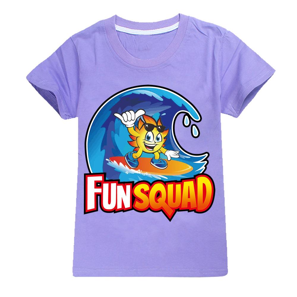 Fun Squad Game Children Cartoon Cotton T-shirt Pullover Leisure Kids Girls Tops Christmas Gift 2026 Summer Clothes For Kids